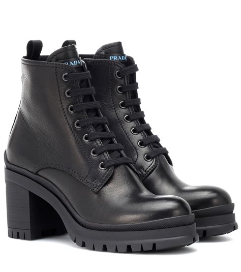 chunky black prada boots|Prada ankle boots on sale.